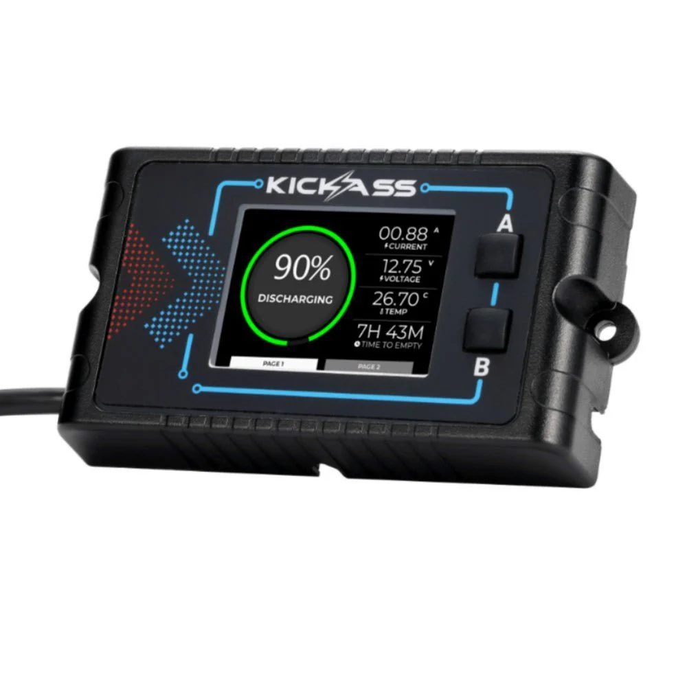 KickAss 12V 230Ah Slimline Lithium Black Edition Complete Dual Battery Kit with 40A DCDC Control Hub, Heavy Duty Wiring Kit and Remote Display Unit - Image 5