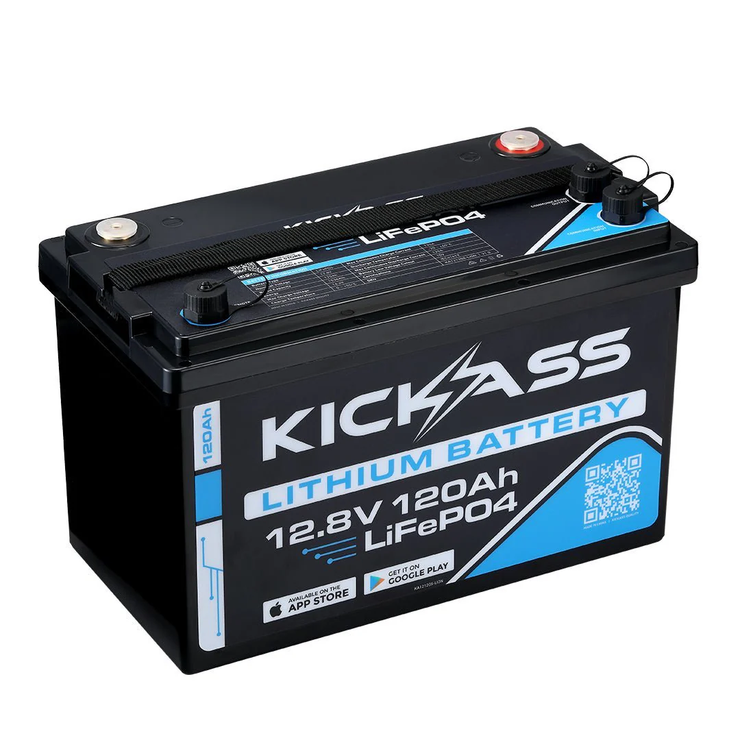KickAss 12V Smart 120Ah Lithium Essentials Dual Battery Kit with 25A DCDC Charger, Wiring Kit and Maxi Fuse Holder - Image 2