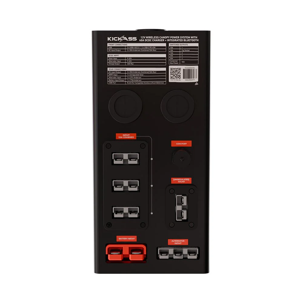 KickAss 12V Wireless Canopy Power System with 40A DCDC Charger + Integrated Bluetooth - Image 3