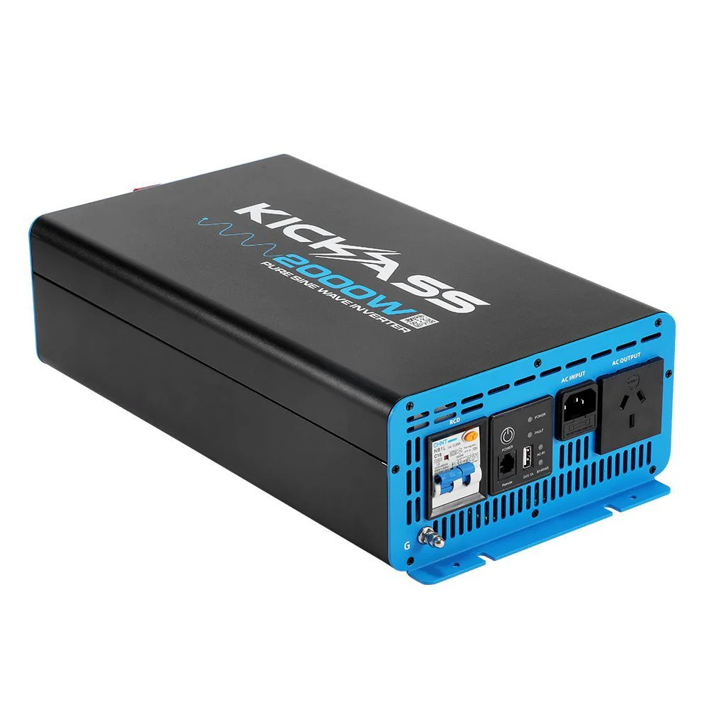 KickAss 230Ah Ultra-X Lithium Slimline Complete Dual Battery Kit with 2000W Inverter, 40A DCDC Charger & Wiring - Image 4