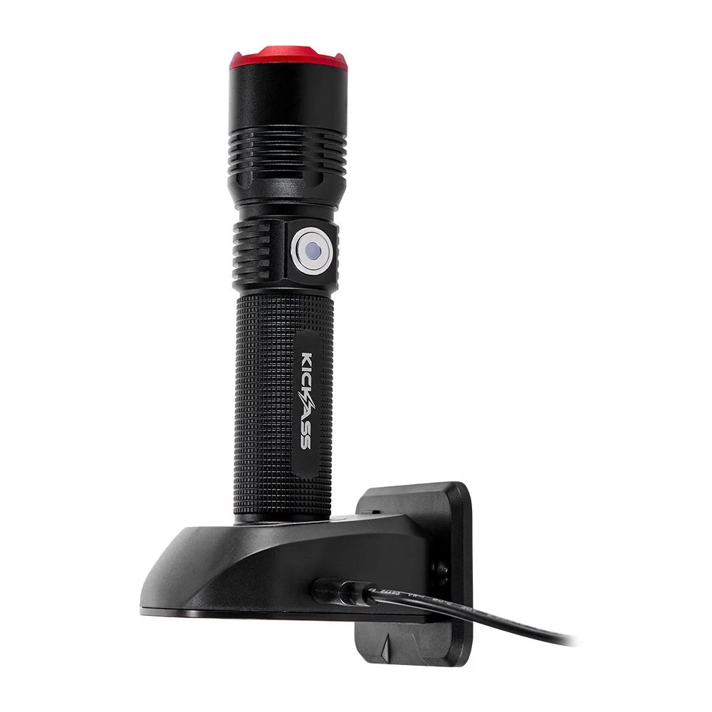 KickAss LED Torch Flashlight with Charging Dock & Wall Mount - Image 7
