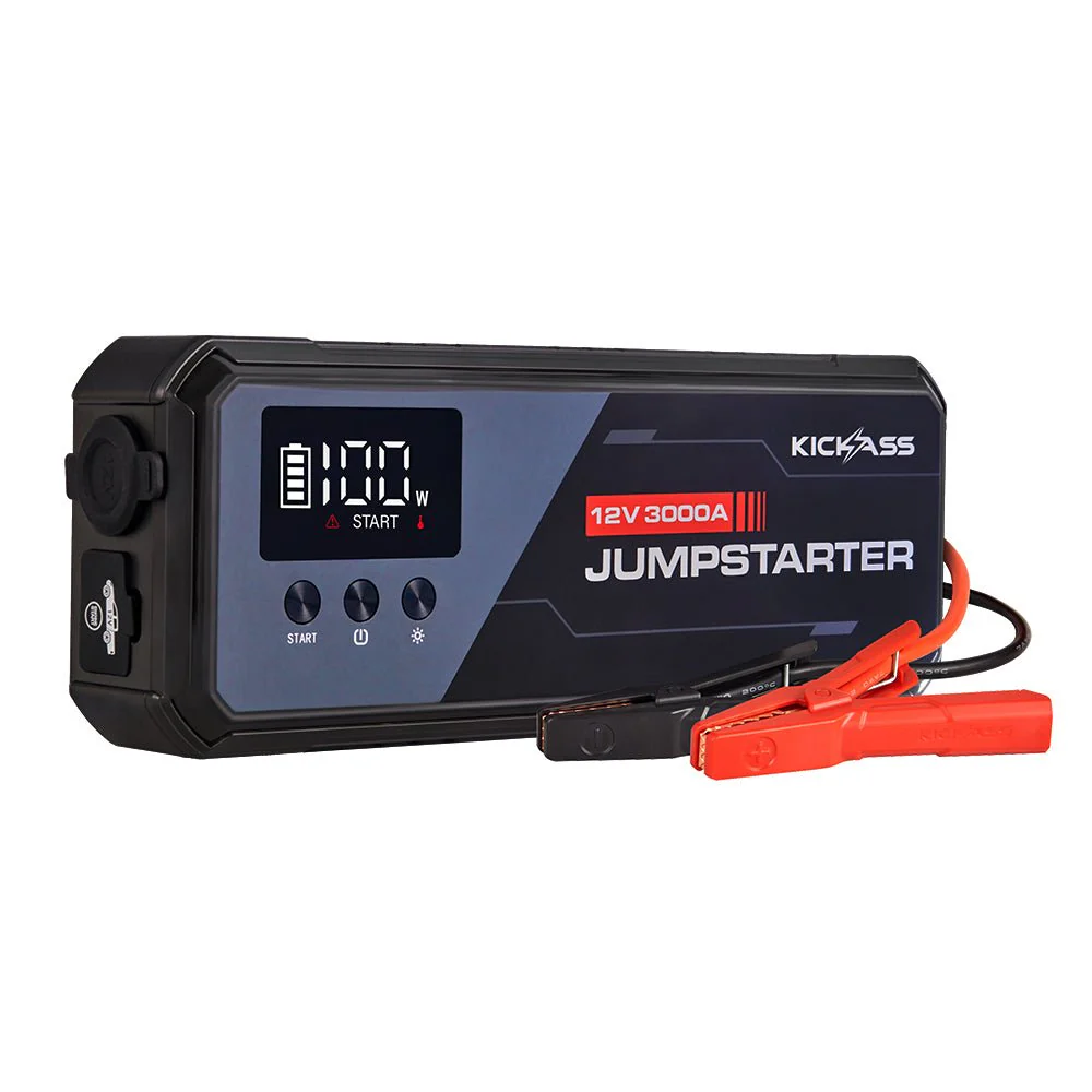 Kickass Power Boost 3000A Lithium Jump Starter with Power Bank - 5500A Peak