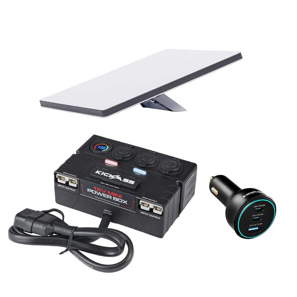 KickAss Starlink Mini Bundle with Mini Control Box, Fast Charger & USB-C Cable