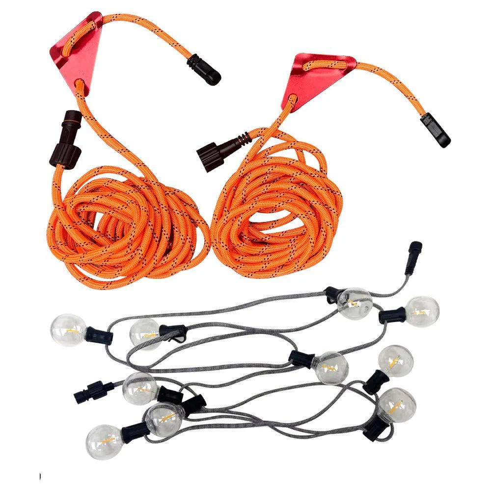 KickAss Vintage Camping Lantern Bundle with Outdoor Tie-Down Guy Rope LED Lighting Kit - Image 3